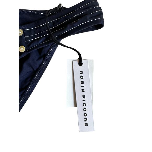 Robin Piccone Valeria indigo low rise bikini bottoms‎ size Small NEW - Picture 4 of 10